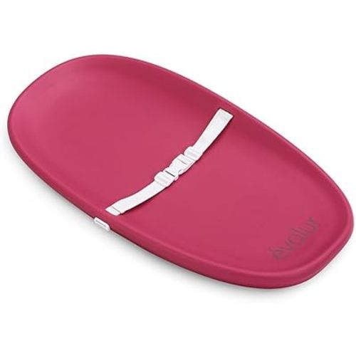 Evolur Eva Baby Changing Pad in Fuschia Pink, Soft, Lightweight and Portable Changing Pad, Fits All Changing Table, Waterproof Firm Padding