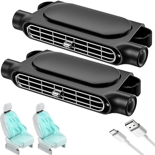 Car Seat Fan for Backseat for Kids, Mini Portable Battery Operated Back Seat Baby Quiet Headrest Neck Cooling AC Fan with 3 Adjustable Wind Speeds for All Cars Vehicle RV Truck