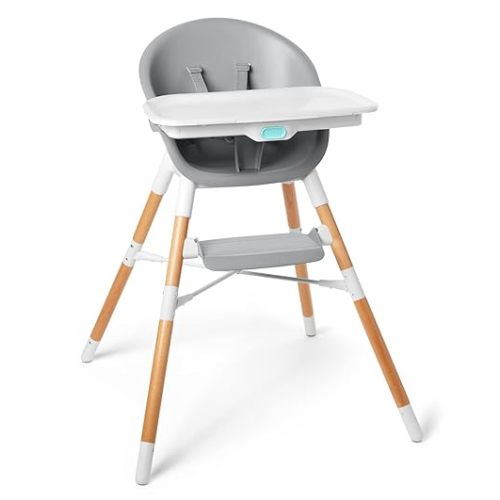 Skip Hop Baby High Chair, Eon 4-in-1, Grey/White