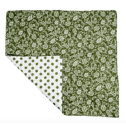 Moss Petunia Polka Dot Baby Blanket