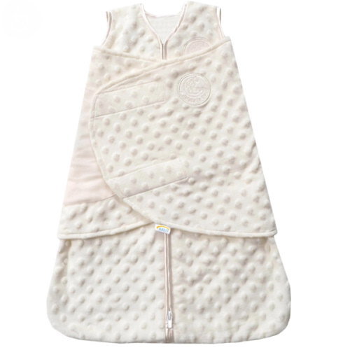 Cream Plushy Dot Velboa Swaddle - Newborn | HALO