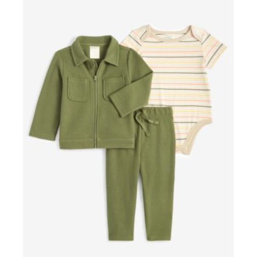 Baby Boys Home Stripe Jacket, Bodysuit and Pants Set, Created for Macy's