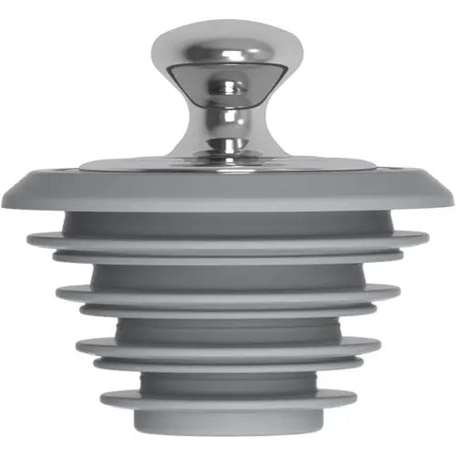 Silicone Bathtub Stopper, Washbasin Drain Plug, Bathtub Plug(Patented Design) (Gray)