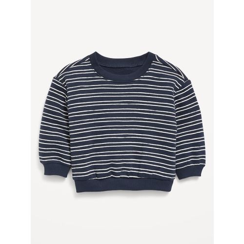 Printed Crew-Neck Sweatshirt - Navy Stripe (3-6 M)
