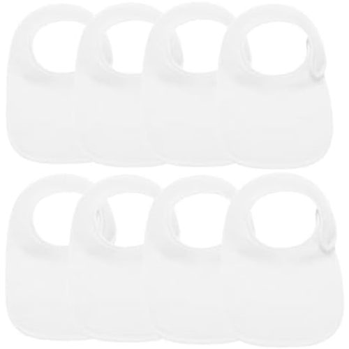8 Pack Baby Bibs Unisex Adjustable Drooling Bibs with Snaps Ultra Soft Absorbent Teething Bibs for Boys and Girls