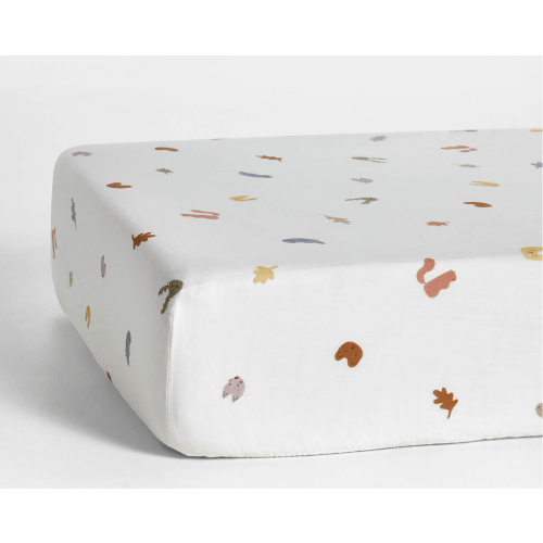 Supersoft Forest Animals Organic Cotton Baby Crib Fitted Sheet