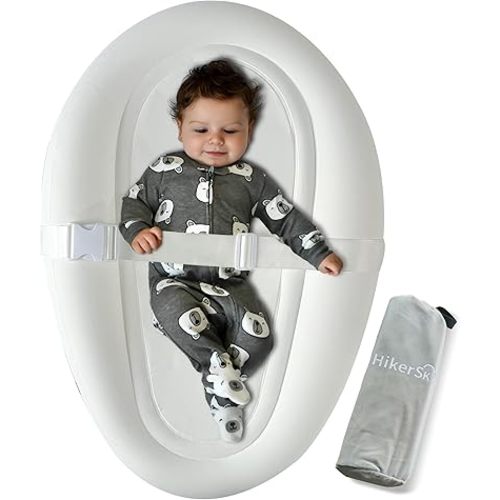 Portable Inflatable Baby Changing Pad, Waterproof & Wipeable Skin-Friendly, Include Storage Bag Easy to Carry,Travel,Suitable for a Variety of Scenarios, TPU Baby Available Material, White