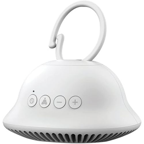 Homedics Sound Machine for Babies and Parents On-The-Go. Integrated Clip White Noise Sound Machine with Heartbeat and Lullaby Sounds. Downward Facing Speaker for Strollers