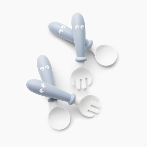 Babybjörn Baby Spoon and Fork (4 Pack) - Powder Blue