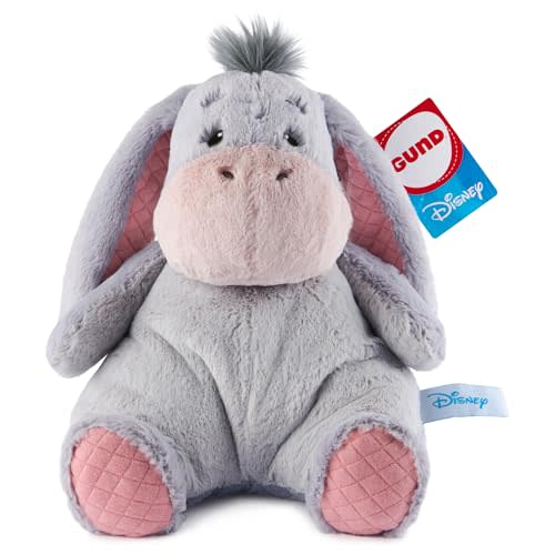 GUND Disney Official Eeyore Oh So Snuggly Plush, Winnie The Pooh, Eeyore Donkey Stuffed Animal for Ages 1 and Up, Grey, 12.5”