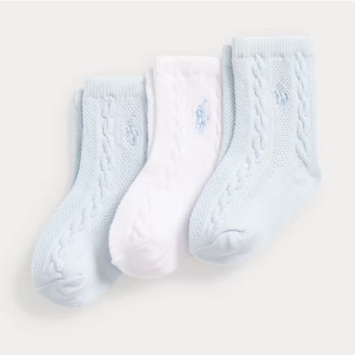 Cable-Knit Ankle Sock 3-Pack