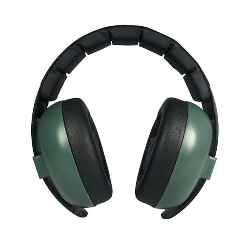 BANZ Bubzee Baby Ear Defenders 0-36 Months, Noise Canceling Headphones for Kids - Dark Green