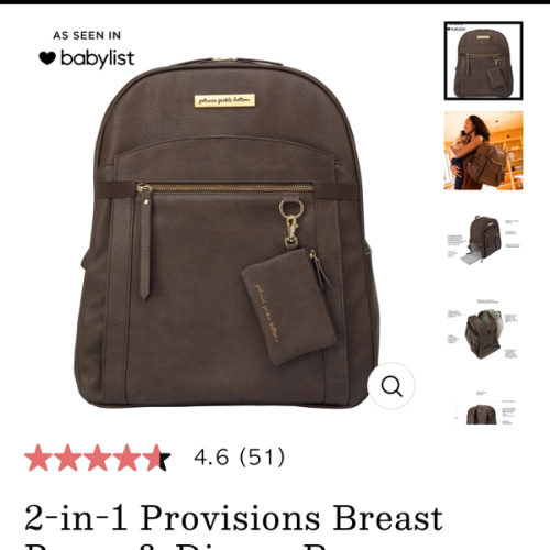 2-in-1 Provisions Breast Pump & Diaper Bag Backpack in Saddle