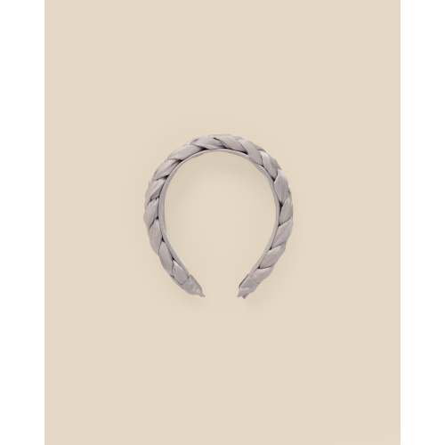 NORALEE Metallic Braided Headband || Frost