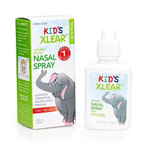 Xlear Natural Xylitol Saline Nasal Spray for Kids - Daily Decongestant, Nose Moisturizer, 0.75 fl oz (Pack of 1)