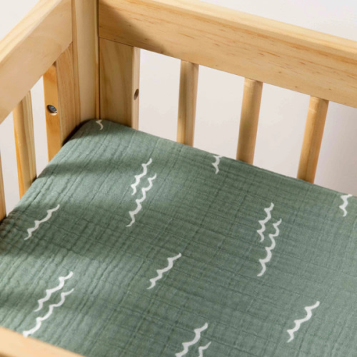 All-Stages Bassinet Sheet in GOTS Certified Organic Muslin Cotton