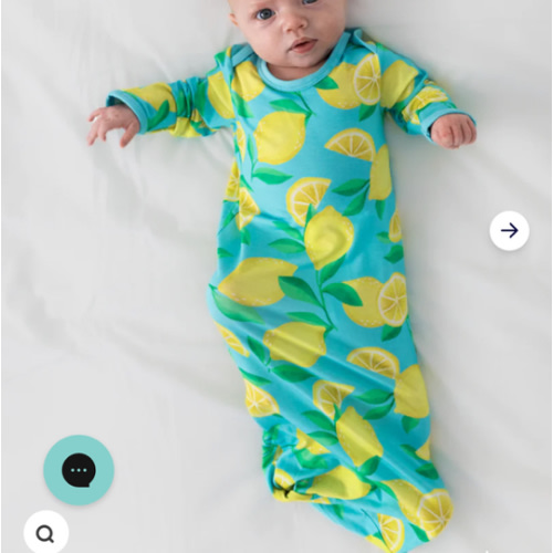 Blue Sunny Citrus Infant Gown – Little Sleepies
