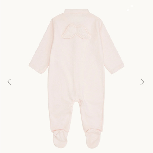 Angel Wing™ Pointelle Sleepsuit - Pink | Marie-Chantal