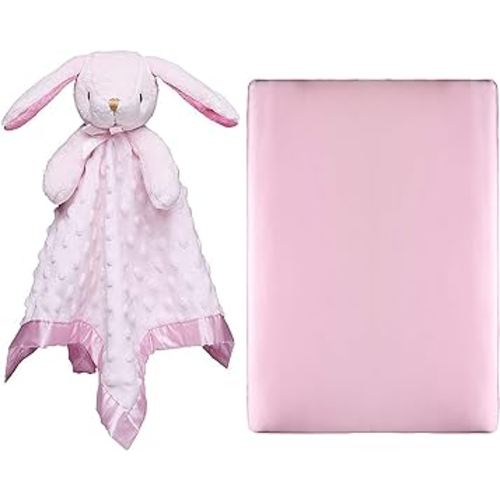 Pro Goleem Bunny Lovey and Satin Pack n Play Sheet