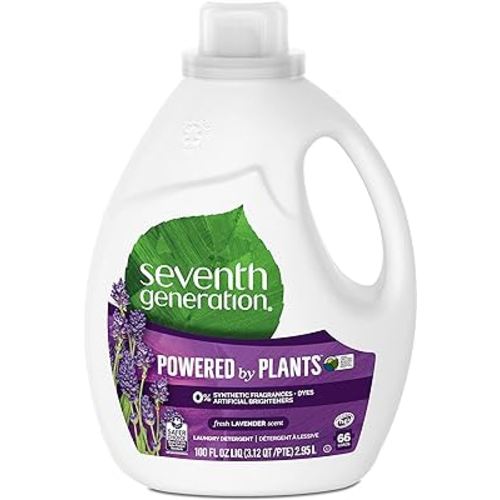 Seventh Generation Liquid Laundry Detergent, Fresh scent, Lavender, 100 Fl Oz