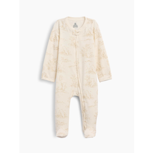 Baby Organic Cotton Print Footed One-Piece
