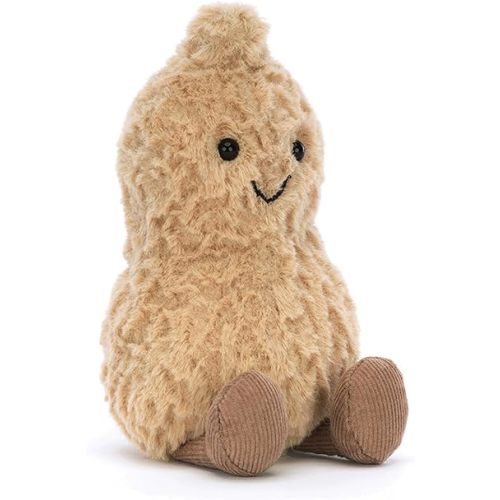 Jellycat Amuseables Peanut Stuffed Toy, 6 inches - Food Plush - Fun Gift Idea