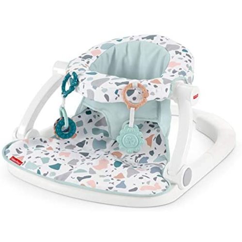 Fisher-Price Sit-Me-Up Floor Seat Pacific Pebble, portable baby chair with toys