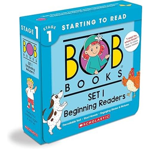 Bob Books - Set 1: Beginning Readers Box Set | Phonics, Ages 4 and up, Kindergarten (Stage 1: Starting to Read)