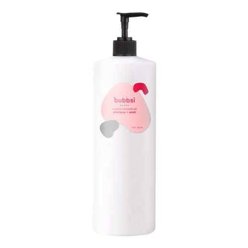 Bubbsi Creamy Coconut Oil Baby Shampoo & Wash | Light Natural Scent | Won't irritate eyes | Organic Coconut Oil + Shea | Gentle, Sulfate-free, Nourishing | Cradle Cap, Eczema (Refill Size, 32oz)