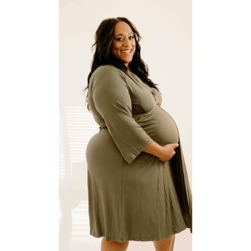 Lila Labor & Postpartum Gown in Sage