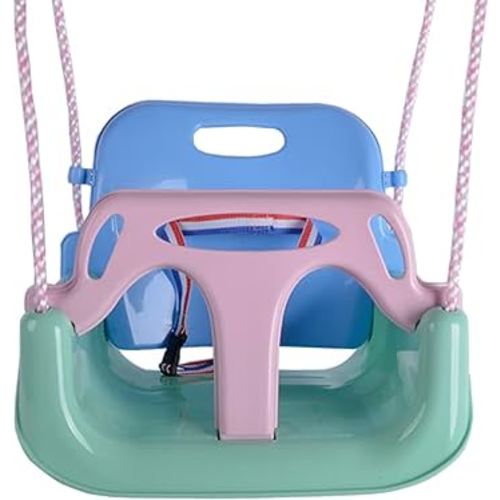 AIPINQI 3 in 1 Kids Swing Seat, Infant Toddler Children Secure Swing Seat Detachable Swing Seat High Back Swing Set for Playground Indoor Outdoor, Green