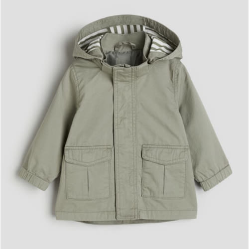 6 Month Green Hooded Cotton Parka