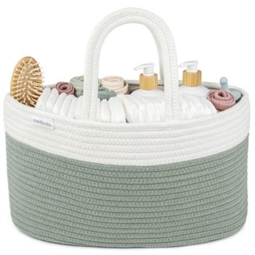 Large Portable Baby Diaper Caddy Organizer Nursery Storage Bin and Car Travel Basket by Comfy Cubs