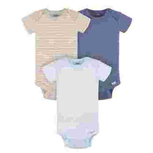 Gerber Baby Neutral Short Sleeve Bodysuits, 3-Pack, Sizes Newborn - 24 Months