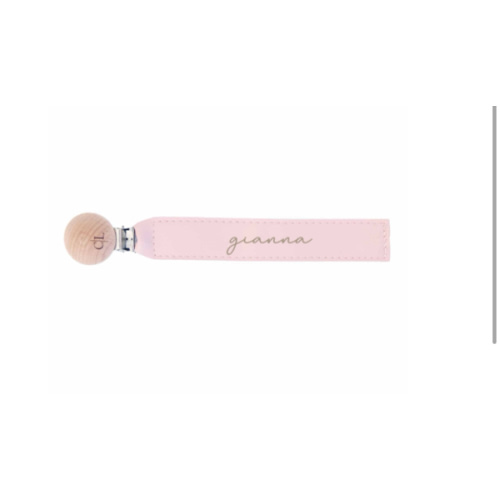 Personalized Leather Pacifier Clip | All Colors