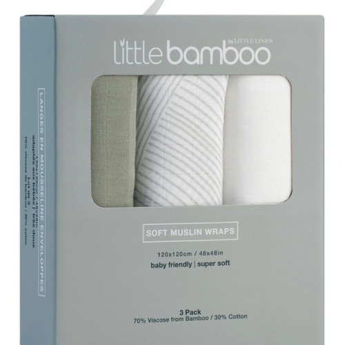 Muslin Wraps 3 Pack in Bayleaf