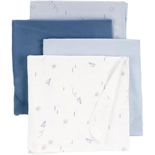 Carter's Baby 4-Pack Receiving Blankets (Blue)