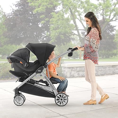 Chicco Bravo For2 Standing/Sitting Double Stroller, Iron