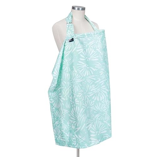 Bebe au Lait Premium Cotton Nursing Cover, Lightweight and Breathable Cotton, Open Neckline, One Size Fits All - Acapulco