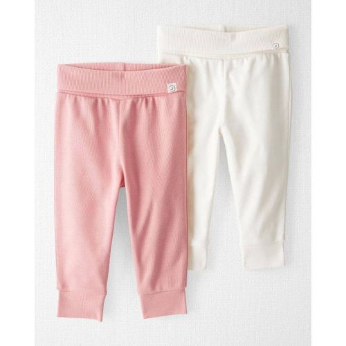 Little Planet By Carter's Organic Baby Girls' 2pk Pants - 3m