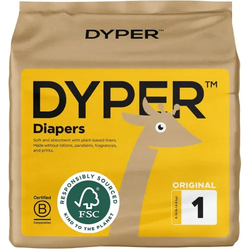 DYPER Plant-Based Baby Diapers - Size 1