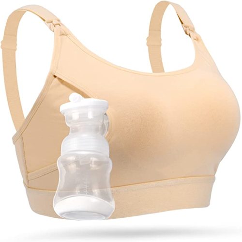 Momcozy Seamless Pumping Bra Hands Free, Comfort and Great