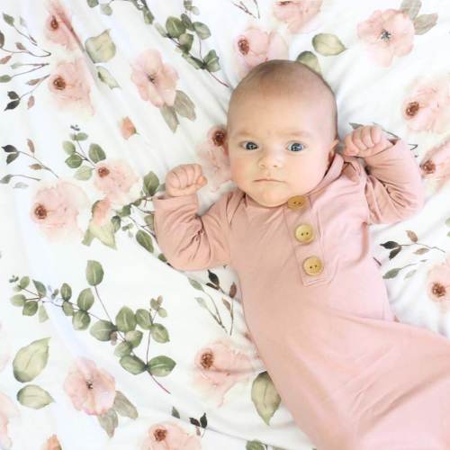 Millie's Dusty Rose Garden Oversized Swaddle Blanket