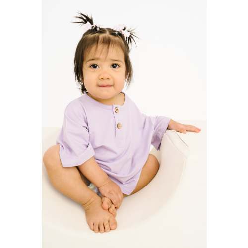 Lilac Bamboo Button Slouchy Set