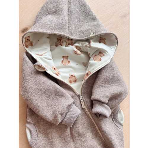 Wool Baby Snowsuit, Newborn Hooded Overall, Fall kids clothes, Preemie Fall Clothes, Infant Winter Romper, Premium Wool Baby Suit