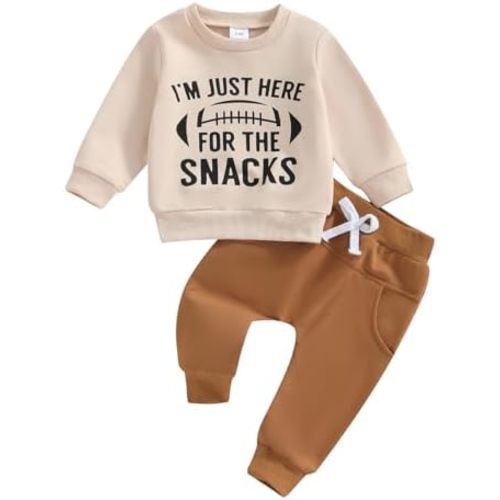 Madjtlqy Toddler Baby Boy Fall Clothes Long Sleeve Crewneck Sweatshirt Top Casual Pants Set Cute Infant Winter Outfits