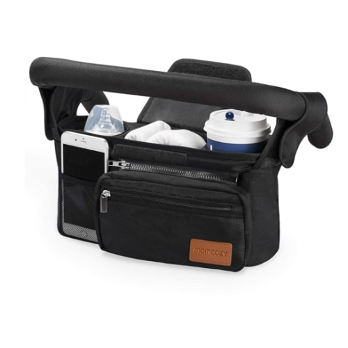 Momcozy Universal Stroller Organizer with Insulated Cup Holder Detachable Phone Bag & Shoulder Strap, Fits for Stroller like Uppababy, Baby Jogger, Britax, BOB, Umbrella and Pet Stroller