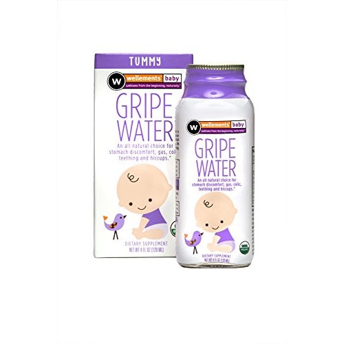 Wellements Organic Gripe Water, 4 Fl Oz, Eases Baby's Stomach Discomfort and Gas, Free from Dyes, Parabens, Preservatives