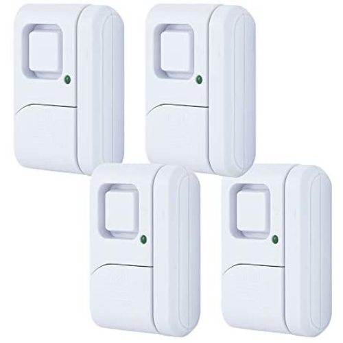 GE Personal Security Window and Door Alarm, 4 Pack, DIY Protection, Burglar Alert, Wireless, Chime/Alarm, Easy Installation, Ideal for Home, Garage, Apartment and More, 45174
