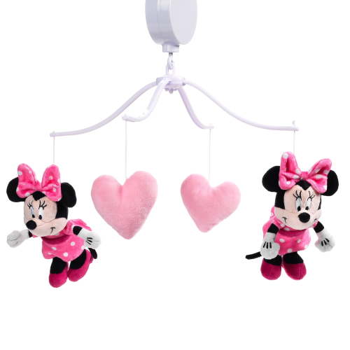Lambs & Ivy Disney Baby Minnie Mouse Love Pink Musical Baby Crib Mobile Soother